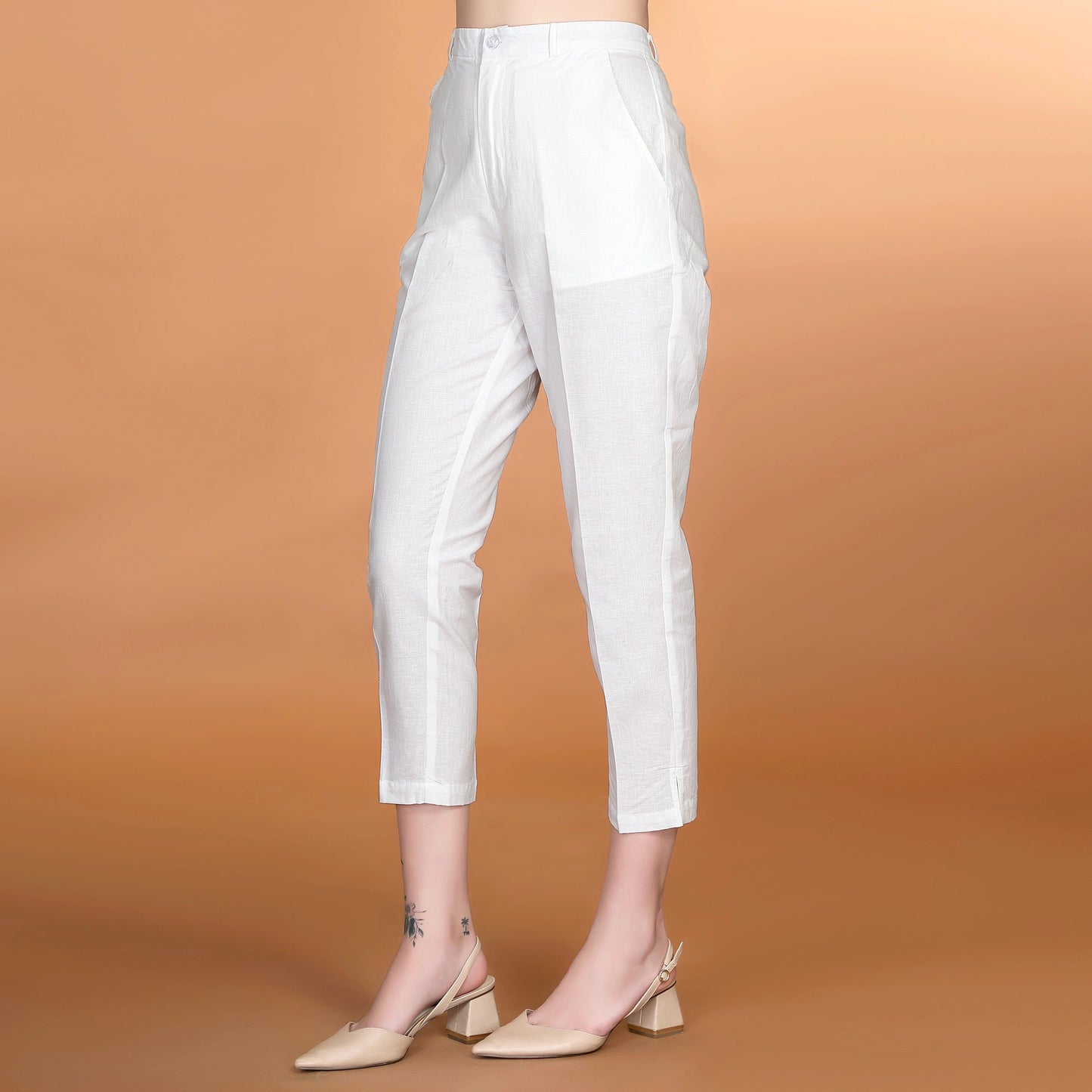 Bleach Cotton Linen Trouser